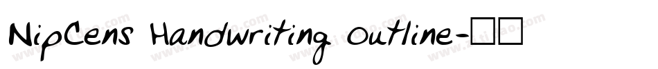 NipCens Handwriting Outline字体转换